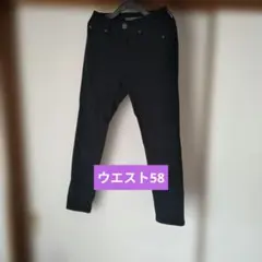 しまむら　CLOSSHIPREMIUM　ブラックデニム　ウエスト58センチ