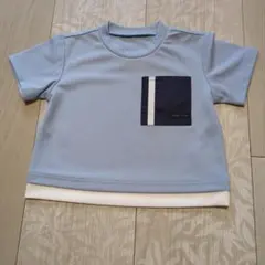 新品未使用☆コムサイズム　サックス　ビッグポケット半袖Tシャツ80㎝のサムネイル
