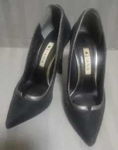 【美品】DIANA ブラック スエード ハイヒール