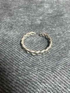 シルバー　ツイスト　編み　リング　指輪