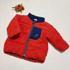 BREEZE ベビー キッズ 中綿ジャケット 90 レッド ネイビー