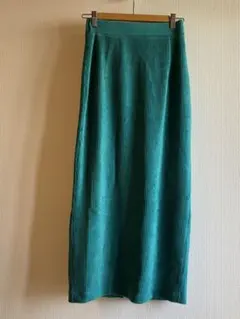 ロングスカート　ツイード風　ブルー　美品