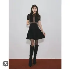 Darich ブラックミニワンピース