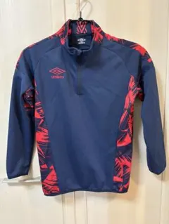 umbro ジップアップ長袖ウェア ネイビー/レッド