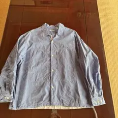 SALE【Lサイズ】＋J オープンカラー　シャツジャケット　ストライプ