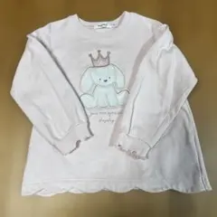 SLAP SLIP ウサギ刺繍トレーナー 120cm ピンク