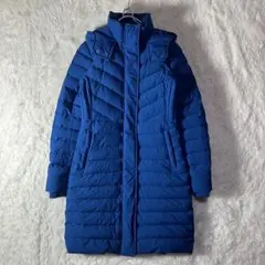 美品 アバクロンビー フィッチ ダウンロングコート ブルー 青 Aライン 