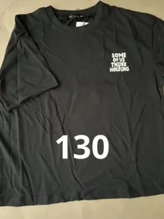 ブラック　ロゴプリント　半袖Tシャツ　黒のサムネイル