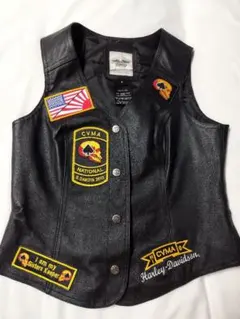 アメカジ Harley-Davidson レザーベスト パンチング 00s 本革 アメカジ Harley-Davidson レザーベスト パンチング 00s - メルカリ