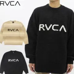 美品　RVCA ルーカ ロゴニット クルーネック アクリルニット グラデーション