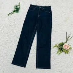 【ユニクロ】❣️スリムストレートハイライズジーンズ❣️ストレッチ 青 XS相当