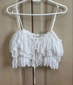 ビスチェ GRL ホワイト フリル レディース