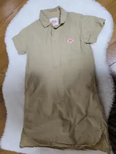 DANTON ベージュ 半袖ポロワンピース