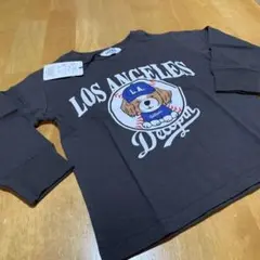 【新品110cm】デコピン 長袖カットソー ロサンゼルス　ブラック