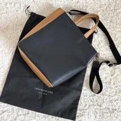 人気✨トゥモローランド レザーライクスモールトートバッグ 2way バイカラー