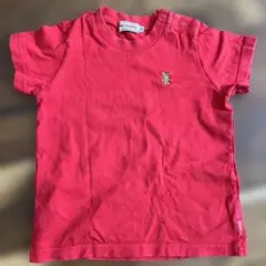 ミキハウス 赤 クマ刺繍 半袖Tシャツ - メルカリ