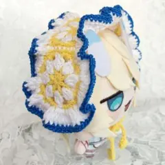 ひまわり ぬい服 ヘッドドレス〈オレンジ×白×黄×茶×緑〉にじまるっと