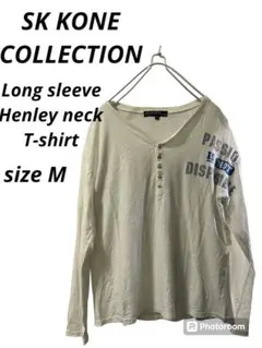 【再出品予定】SK COLLECTION ヘンリーネックロンT オフホワイト　M