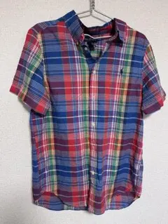 ラルフローレン 半袖チェックシャツ 古着