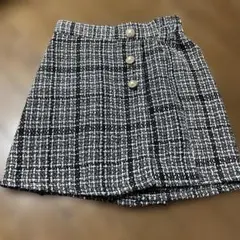 チェック柄ミニスカートショートパンツ