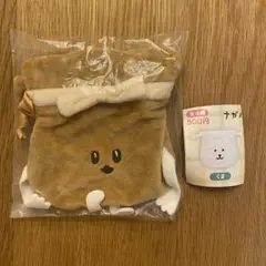 ナガノキャラクターズ　おかお巾着　もちきんちゃくのサムネイル