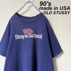 USA製 古着 90's ステューシー オールド スクール スカル Tシャツ