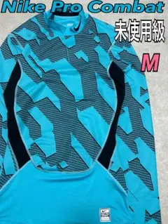 未使用級 Nike Pro Combat 長袖カットソー 青