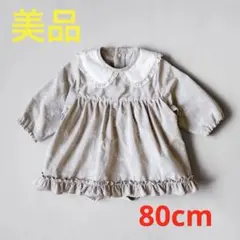 【お値下げ！】mocmof おめかし 花柄ロンパース 80cmのサムネイル