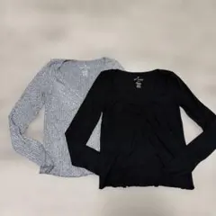 アメリカンイーグルVネック 長袖トップス2枚