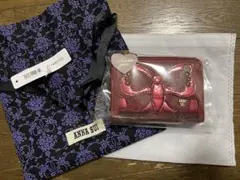 美品！アナスイ☆ワインレッドのマルチケース☆巾着付♡のサムネイル