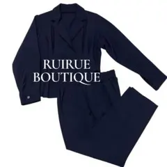 ルイルエブティック セットアップ パンツスーツ フォーマル セレモニー ネイビー