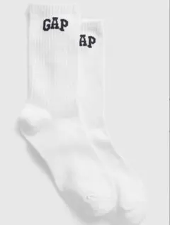 【新品未使用】GAP ロゴ入り ホワイトソックス　M/L