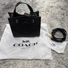 COACH ブラックレザー ハンドバッグ