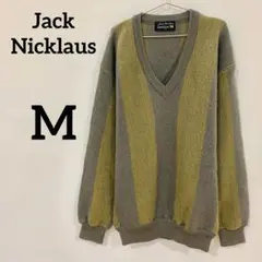 【Jack Nicklaus Vネックニット セーター ウール100% M】
