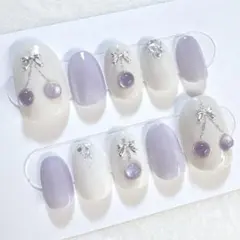 【オーダー】 さくらんぼ × マグネット ネイルチップ No.17