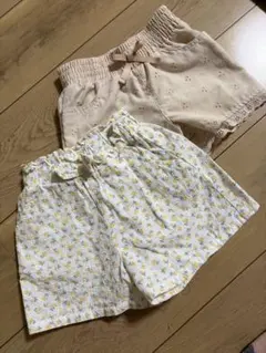 ショートパンツ　半ズボン 100 花柄