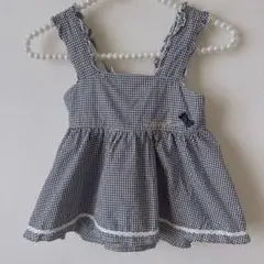 mezzo piano 可愛いギンガムチェック　チュニック風トップス　120cm