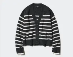 ユニクロ　スフレヤーンVネックショートカーディガン XL 美品