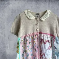 パラビオン HamblE ブラウス ハンカチ パッチワーク 襟 花柄 タグ付のサムネイル