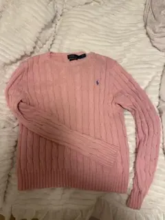 Polo by Ralph Lauren ピンク ケーブル編みセーター