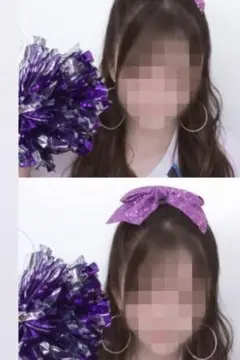 チアガールリボン紫