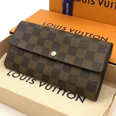 ルイヴィトン ダミエ エベヌ ポルトフォイユ サラ 二つ折り財布 ブラウン