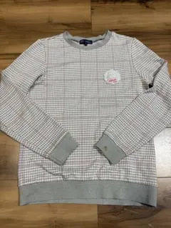 23K GOLF チェック柄　セーター サイズM グレー