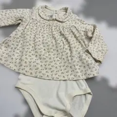 プチバトー ベビー ロンパース 花柄