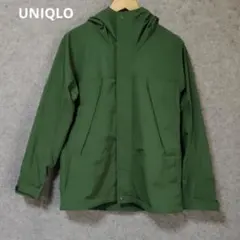 UNIQLO グリーン ナイロンジャケット フード付き