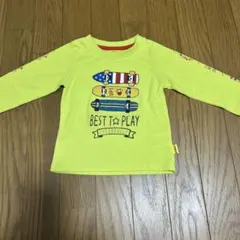 UPSMILE 長袖Tシャツ ライムグリーン スケートボード