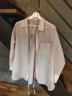 ☆美品☆Apuweiser-richeシースルー薄ピンクシャツ