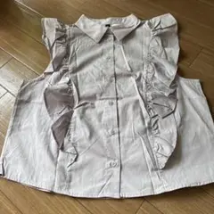 H&M フリルノースリーブシャツ L
