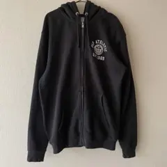 【XS】GAPアスレチックロゴ ジップアップパーカー ブラック