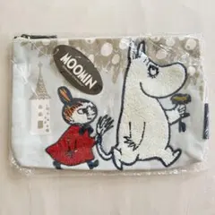 MOOMIN ムーミン ポーチ 刺繍　サガラ刺繍　リトルミイのサムネイル